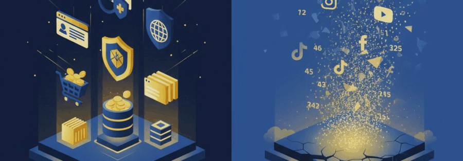 Social media vs https comparisons as digital assets